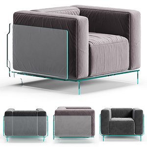 Glas Italia Crystal Lounge Armchair