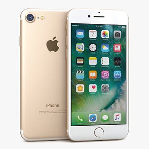 3d apple iphone 7 gold