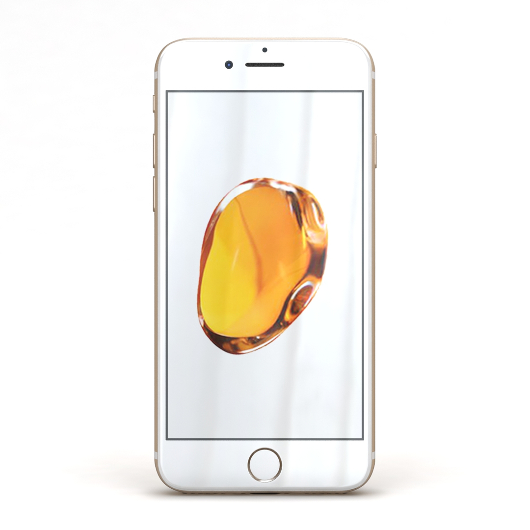 3d apple iphone 7 gold