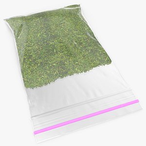 3D Marijuana in Plastic Zip Bag