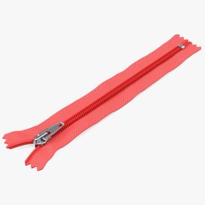 Closed End One Side Nylon Coil Zipper Red model
