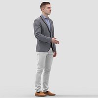 Justin Business Standing 1 - 3D Human Model