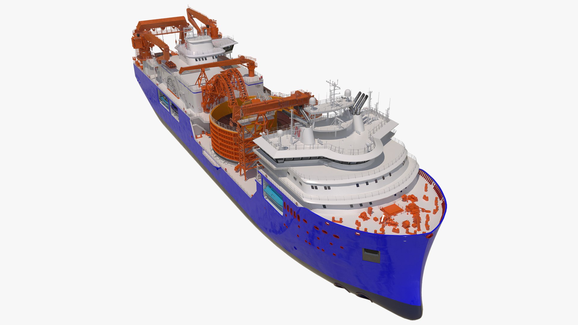 Cable Layer Vessel Blue