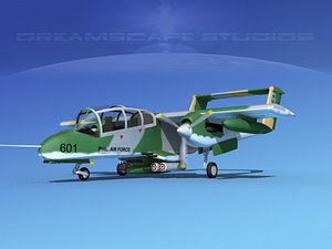 3d obj propellers rockwell ov-10 bronco
