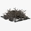 3d pile branches pbr model