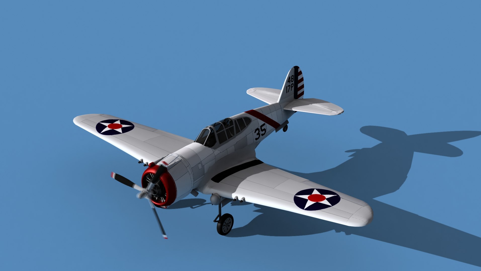 Curtiss P-36C Hawk V04 USAAF 3D - TurboSquid 1914196
