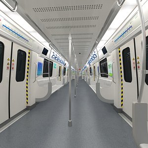metro subway interior 3D model