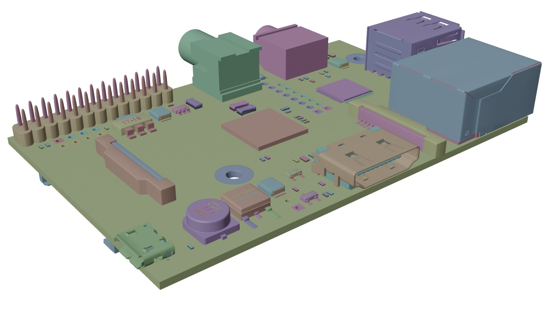 3D Raspberry Pi A - TurboSquid 1874832