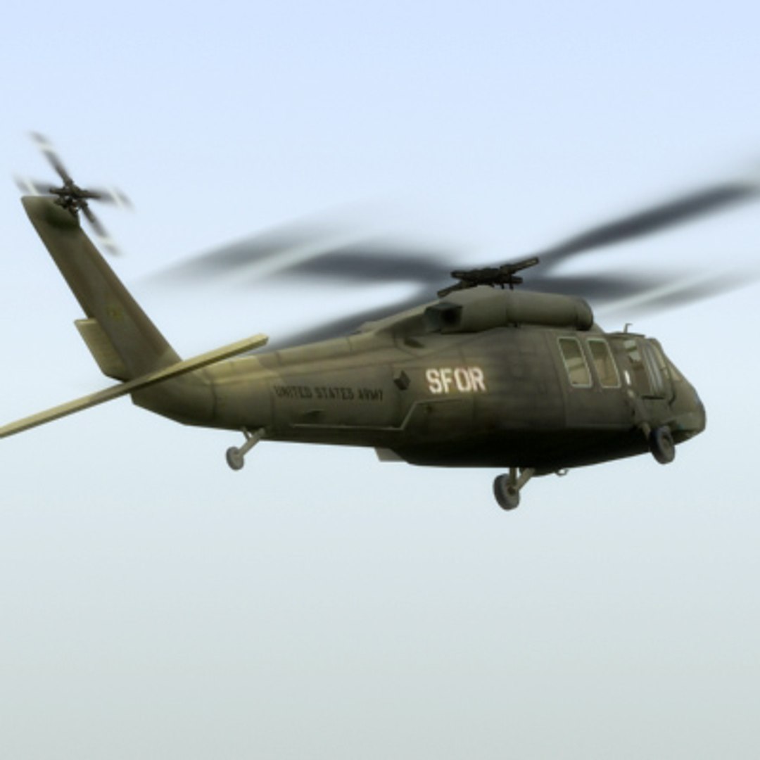 Uh60 Blackhawk Helicopter Black Hawk 3d Max