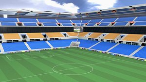 Modern stadium for soccer- us football and rugby 3D model