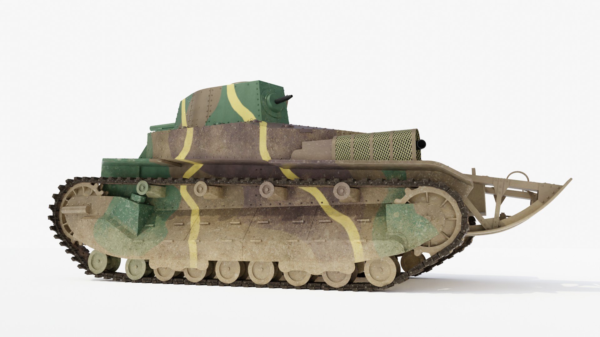 Tank type 89 3D model - TurboSquid 1549370