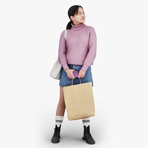 3D Shopping Break in Urban Casual Attire model