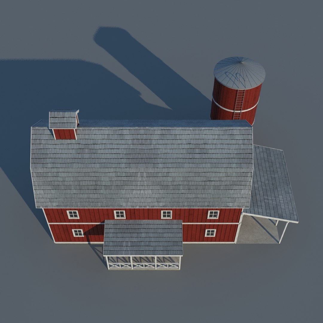 3d Barn Red Model