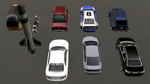 3D Fire Wheels Set model