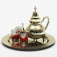 Arabic teapot on tray