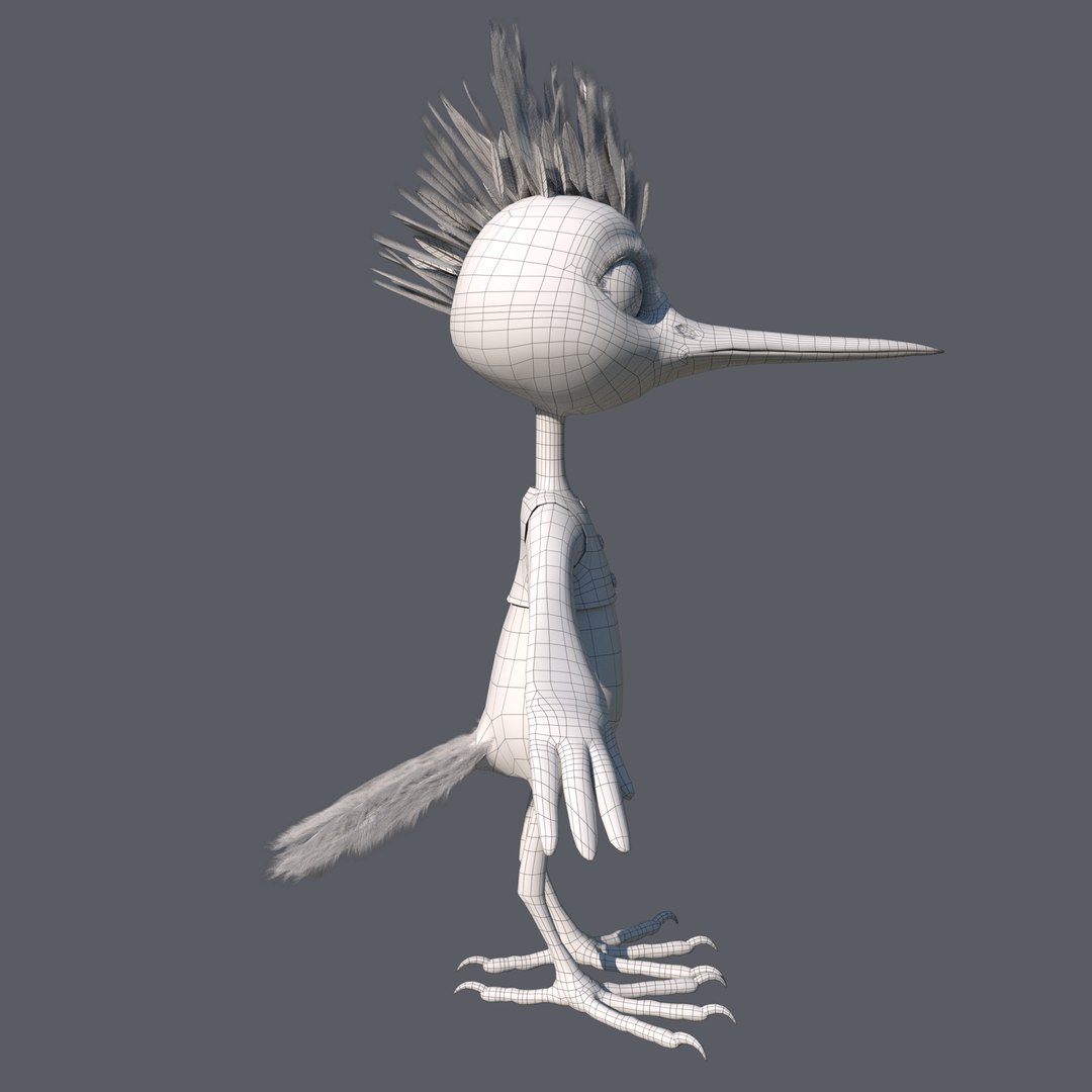 Cartoon Hoopoe Rigged Model - TurboSquid 2006848