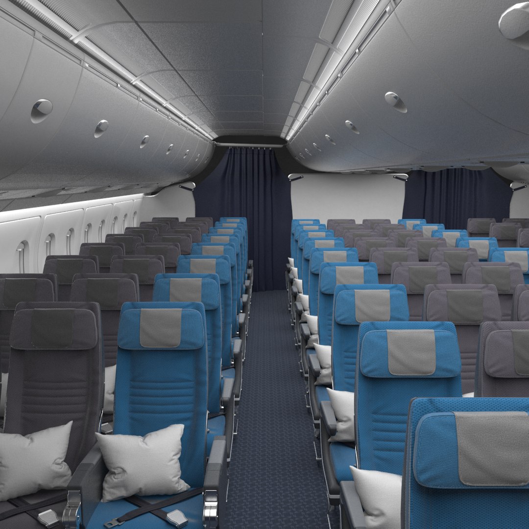 Economy class interior singapore 3D model - TurboSquid 1492215