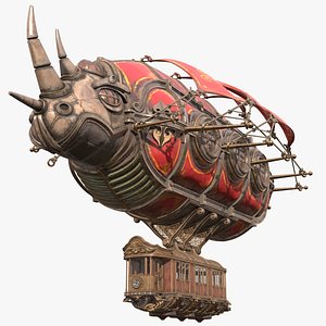 Airship Steampunk Rhinoceros