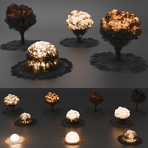 3D Volumetric Nuclear Explosion For Blender VDB Set