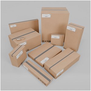 Packaging and Storage Box Set - Rigged and Customizable