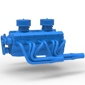 Engine V16 Scale 1 to 25 3D model