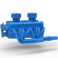 Engine V16 Scale 1 to 25