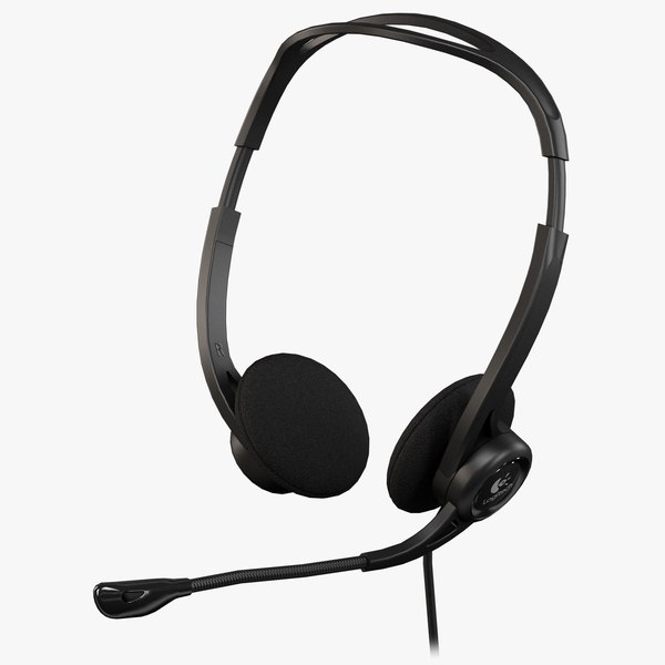 logitech pc headset 960 3d model