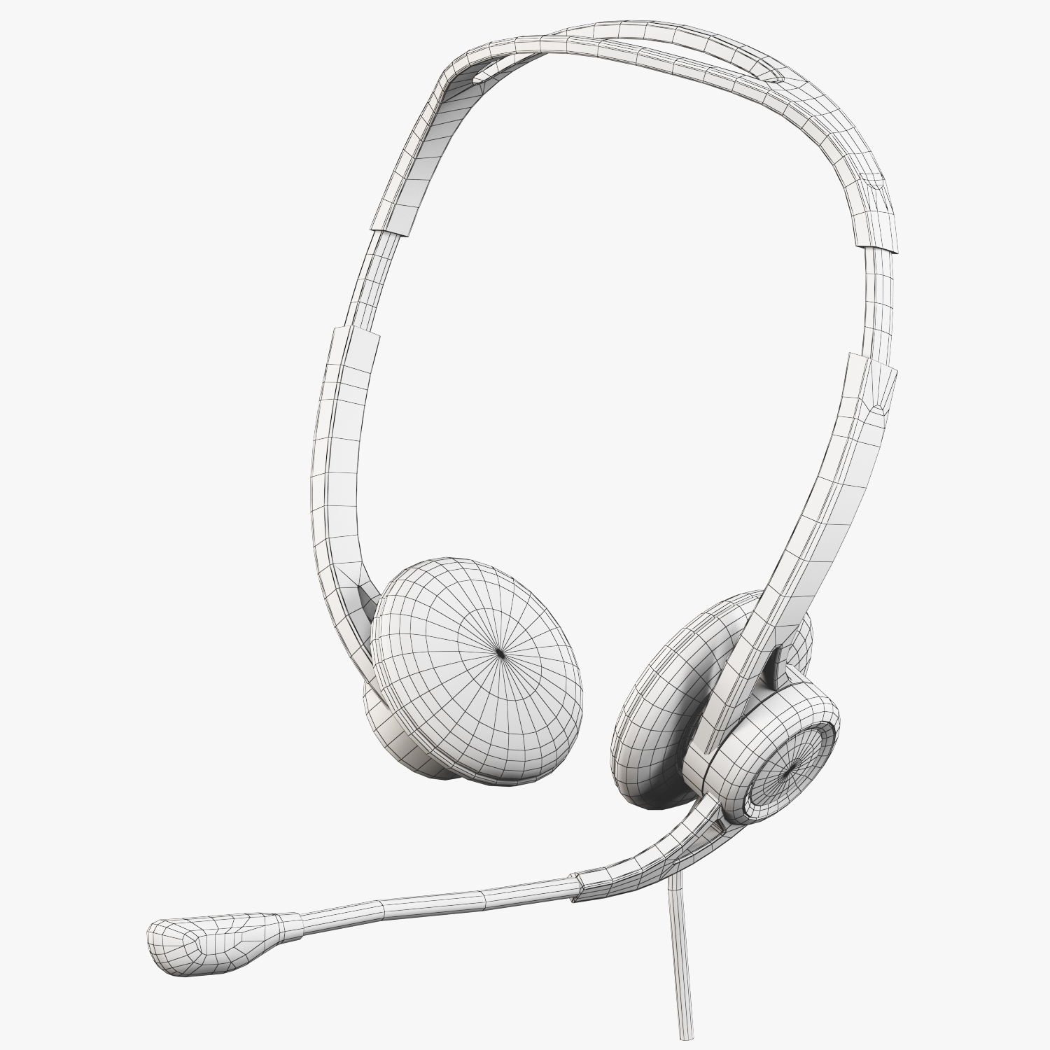 logitech pc headset 960 3d model