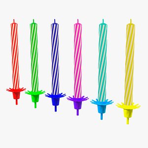birthday candles 01 3d model