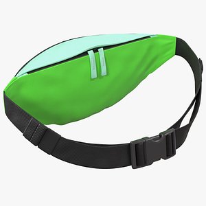 polyester waist bag green 3D