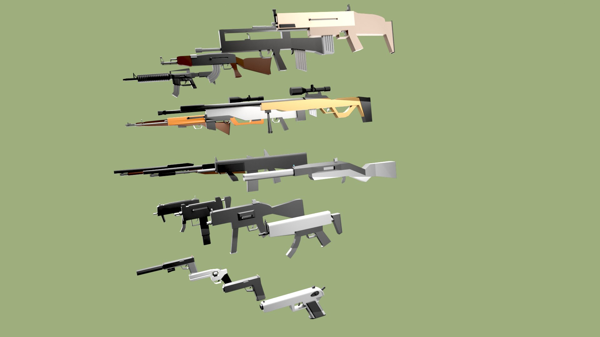 Gun models 3D model - TurboSquid 2064470