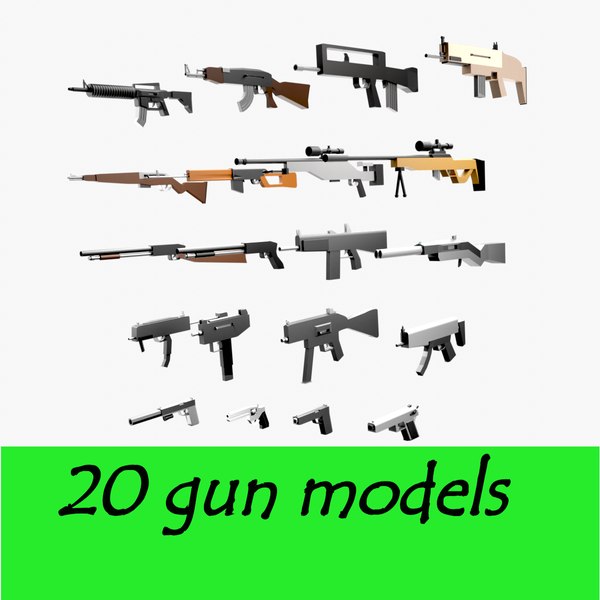Gun models Modelo 3D - TurboSquid 2064470