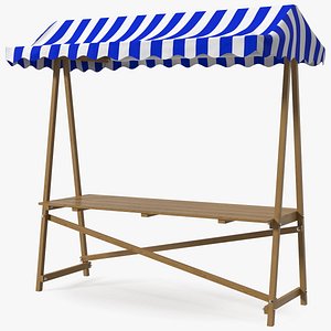 Wooden Market Stall with Awning