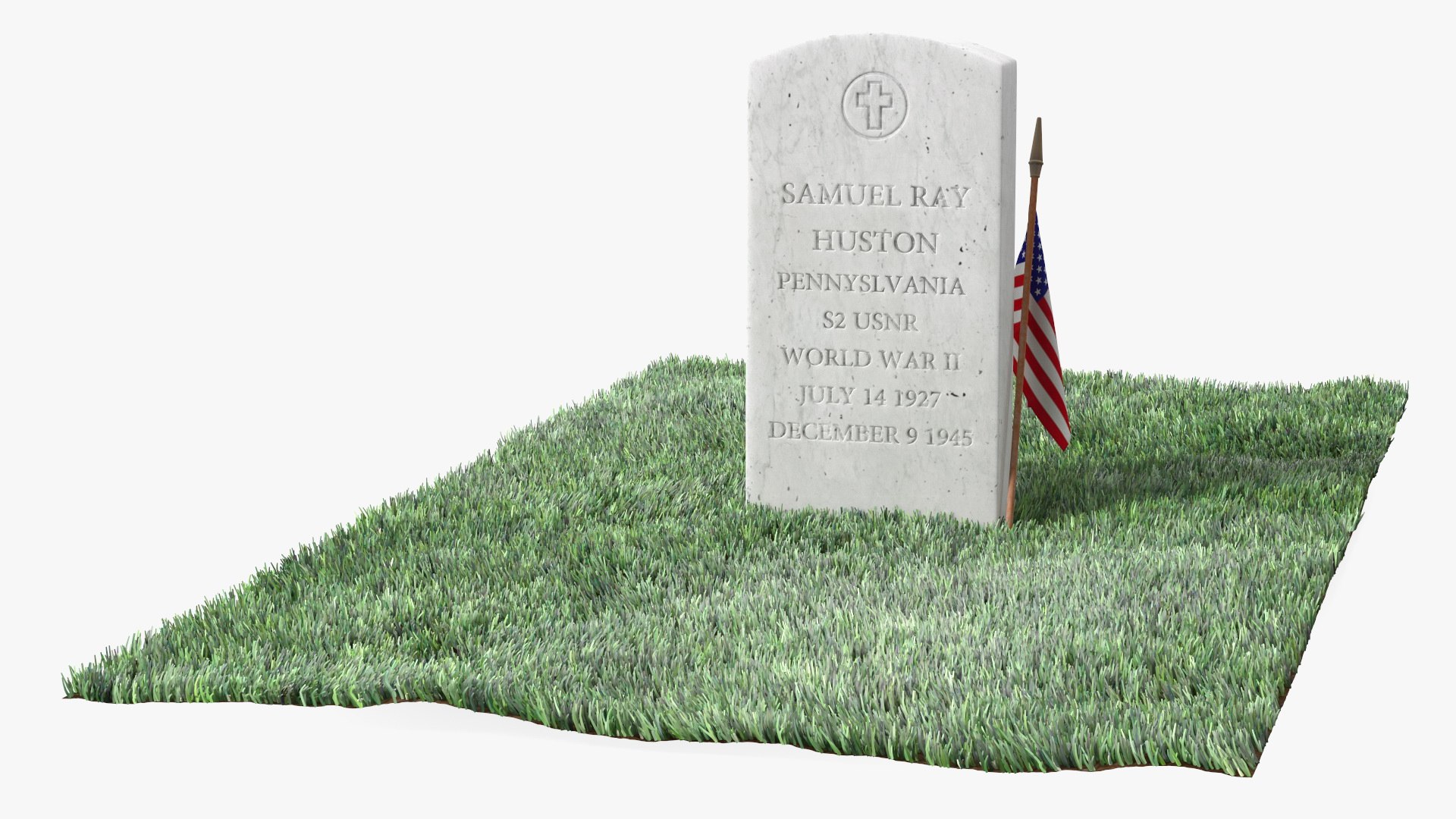 Grave Fur and Coffin of a World War Hero Collection 3D model preview