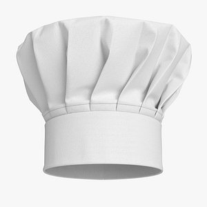3D Chef Hat 03 White