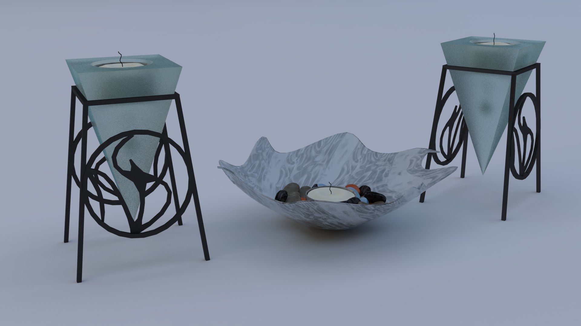 Tea Light Set 3D Model - TurboSquid 1266019