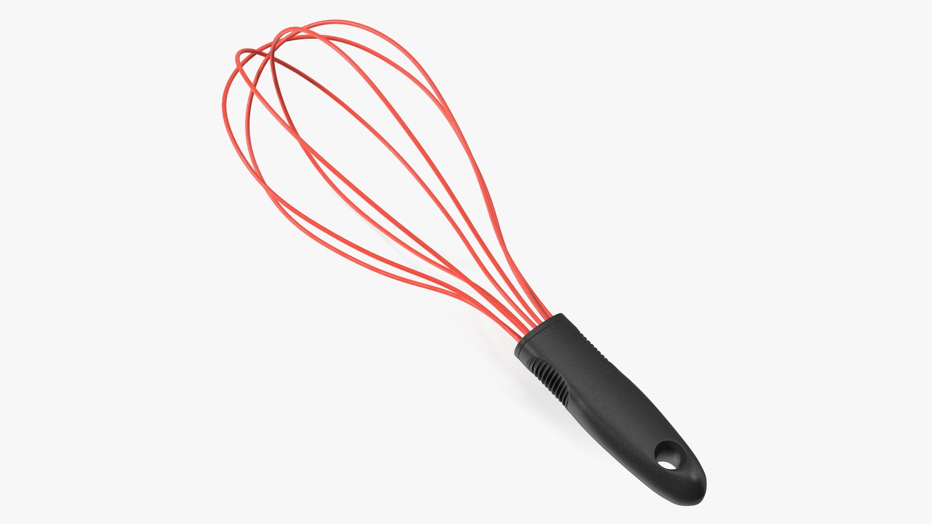 Red Silicone Balloon Whisk 3D model preview