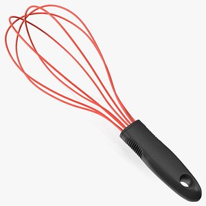 Red Silicone Balloon Whisk
