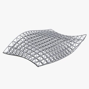 Truss Wavy Structure Architecture 01 3D model