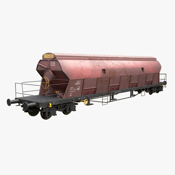 3D model Rusted Tadds Bulk Cargo Railcar