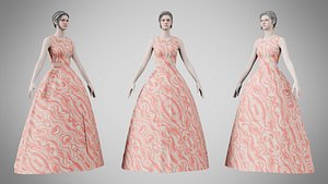3D Dress 32 Coral Shell model