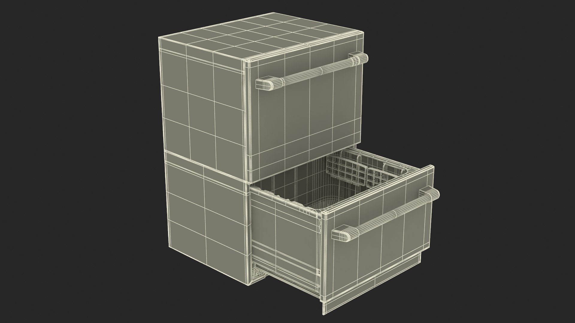 Dishwasher Double Drawer Open 3D Model - TurboSquid 2320874