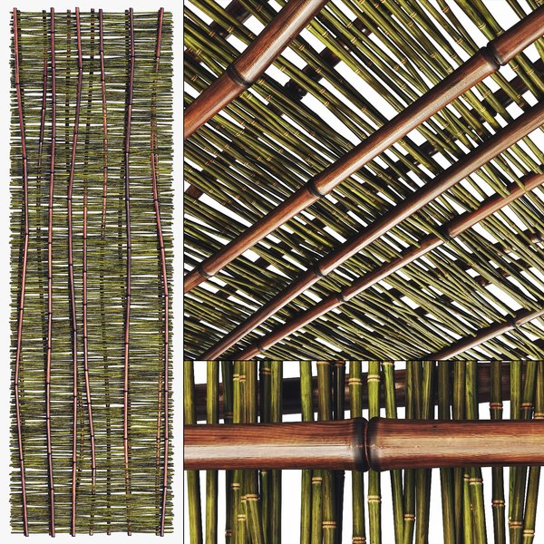 3D Branch bamboo long low n3