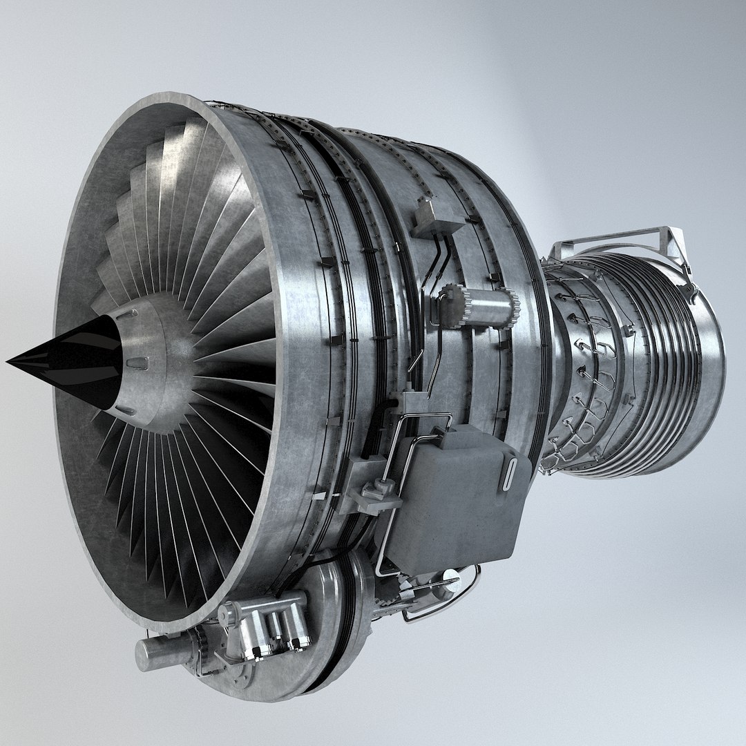 Aircraft turbofan engine 3D model - TurboSquid 1161966