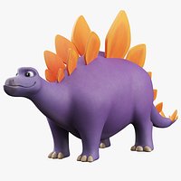 Cartoon Dinosaur Stegosaurus