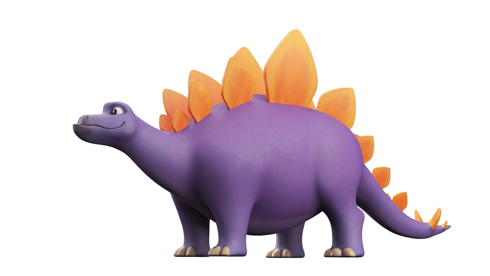 3D Cartoon Dinosaur Stegosaurus - TurboSquid 2024938