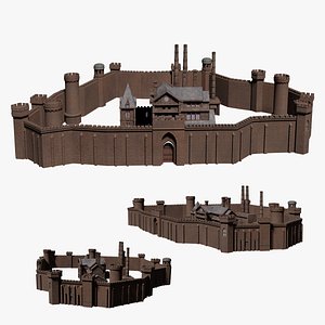 Build - Castle  Walls Series Cinder Bastion N1 3D