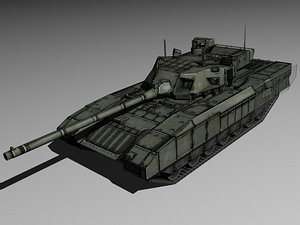 3d model of modern russian tank armata
