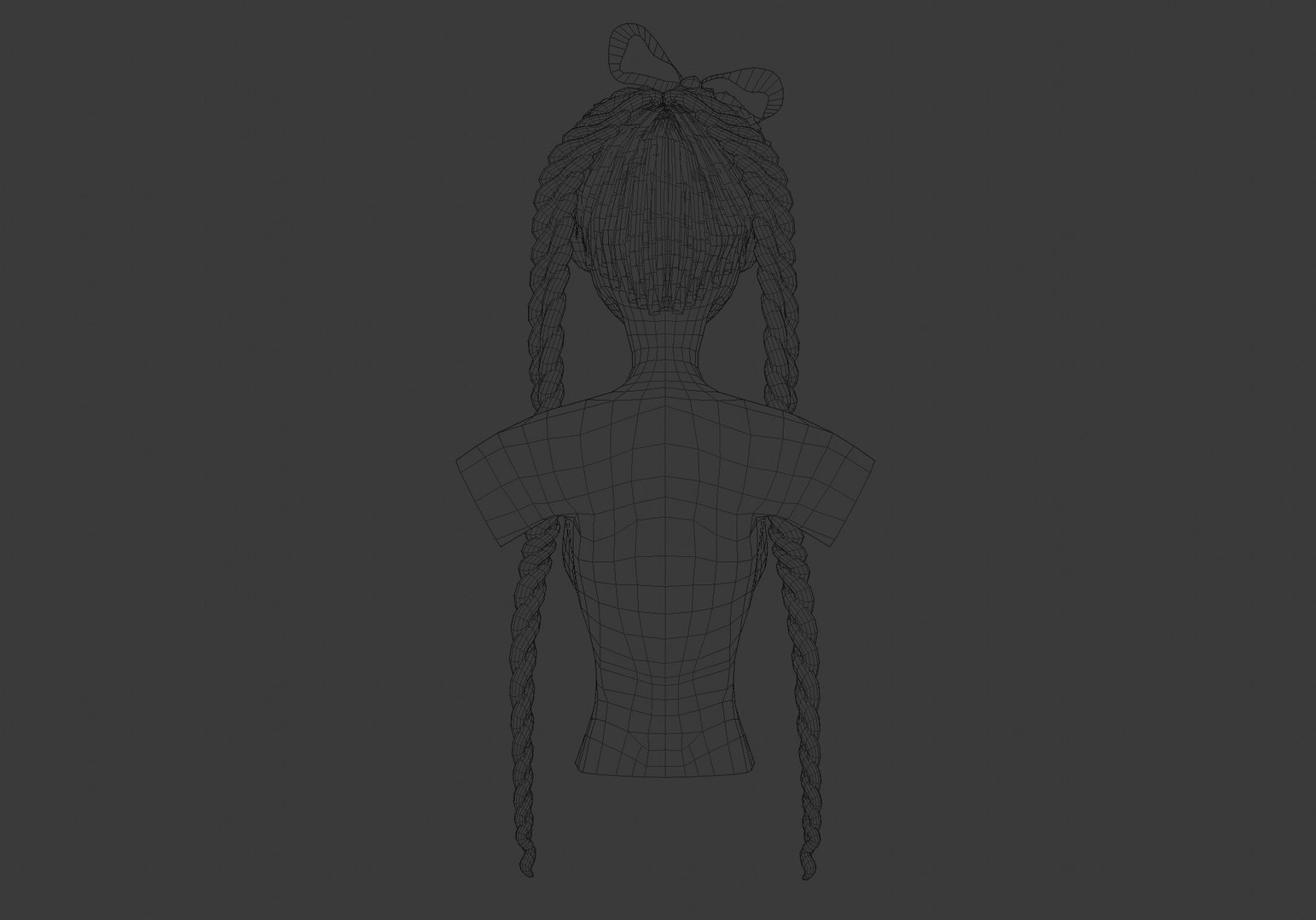 Two Braids Hairstyle Model - TurboSquid 1943666