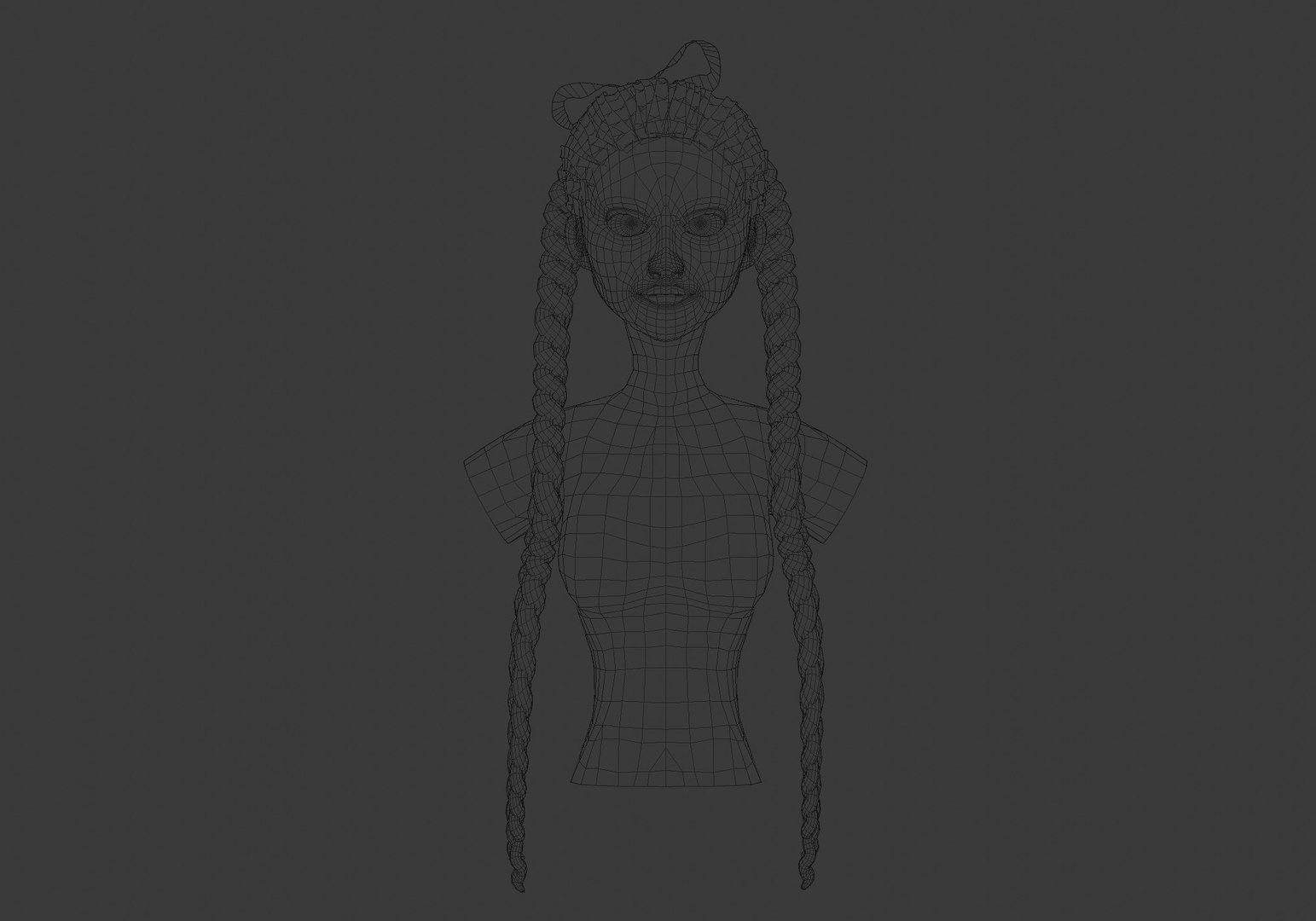 Two Braids Hairstyle Model - TurboSquid 1943666